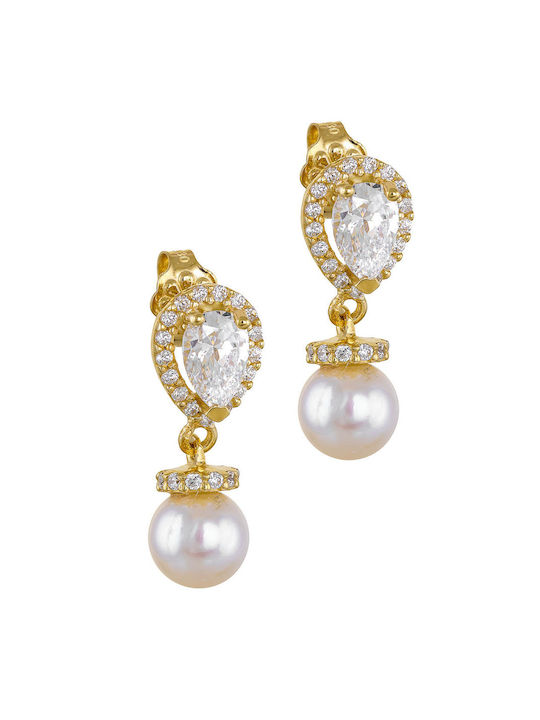 Earring Gold 14K Pearl Drops