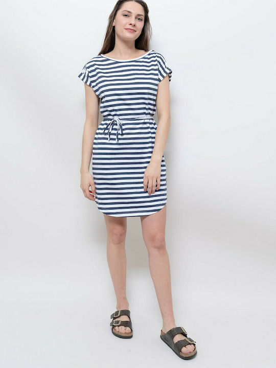 WEMOTO Kano Stripe Dress [Navy Blue] Μπλέ Σκούρο