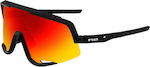 R2 Cycling Glasses Monster with Black Frame & Multicolour Lenses