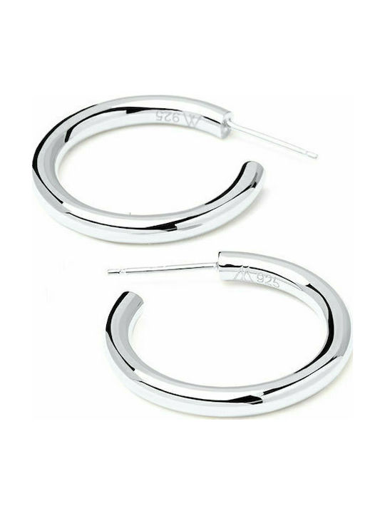 P D Paola Supreme Cloud Earrings Hoops made of Silver with Stones