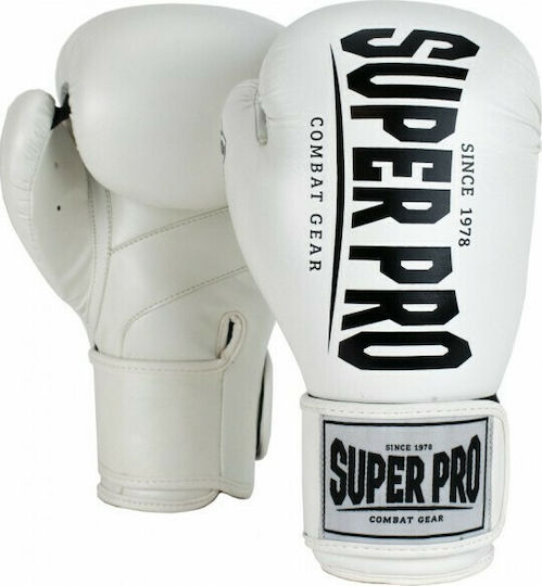 Super Pro Combat Gear Champ SE Γάντια Πυγμαχίας από Συνθετικό Δέρμα για Σάκο Λευκά