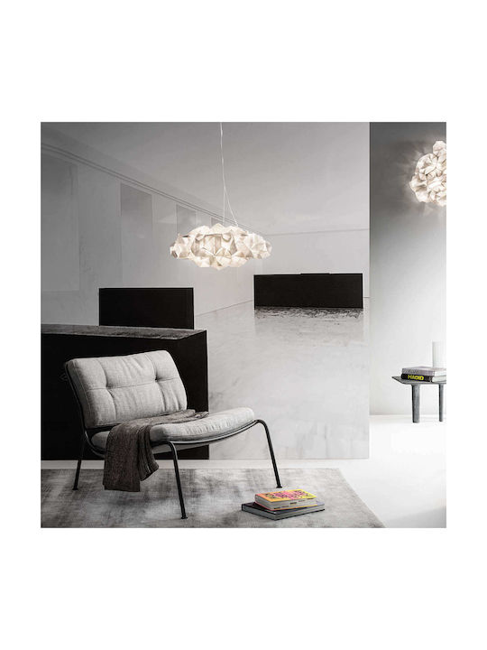 Slamp Drusa Velvet Pendant Light Yellow with Crystals for Socket E27 60cm