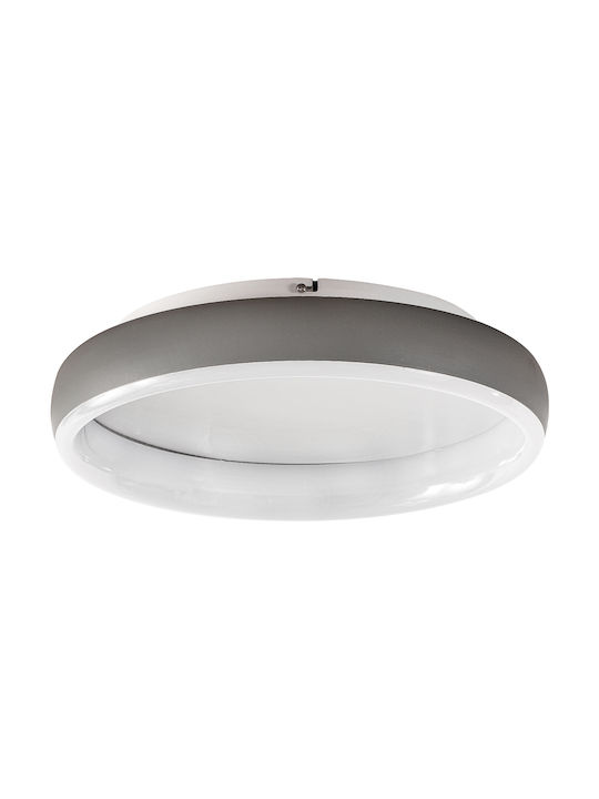 Ravenna Hoop 40 Modern Metallic Ceiling Mount Light with Integrated LED in Gray color 40pcs LED 24W