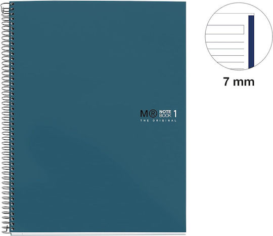 Miquelrius Spiral Notebook Ruled A4 80 Sheets Original Antiviral Blue 1pcs