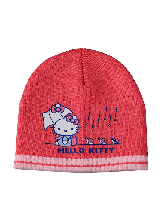 Hello Kitty Παιδικό Σκουφάκι Πλεκτό Φούξια