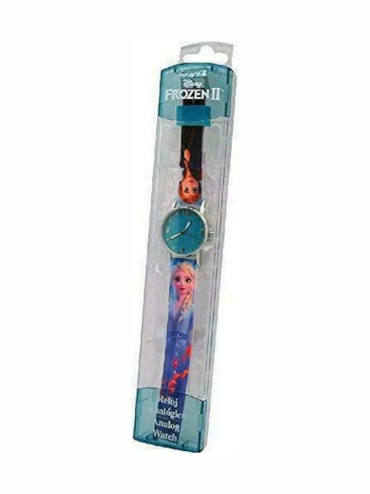 Kids Licensing Ceas analogic pentru copii Frozen II cu curea din cauciuc/plastic Albastru