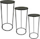 Marhome 19-00-20122 Metallic Plant Stand Table Set 3pcs 3pcs