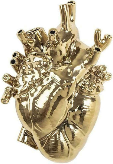 Seletti Porcelain Vase Love In Bloom Gold 16.5xHeight 25cm