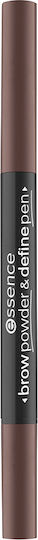 Essence Brow Powder & Define Pen Brow Powder & Define Μολύβι για Φρύδια 02 Warm Dark Brown