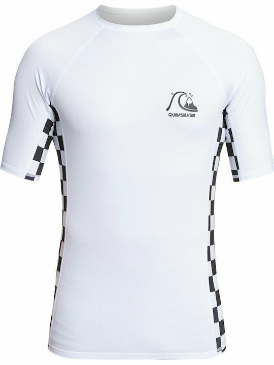 Quiksilver Arch This UPF 50 Ανδρική Κοντομάνικη Αντηλιακή Μπλούζα Λευκή