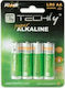 Techly Baterii Alcaline AA 1.5V 4buc