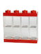 LEGO din Plastic Display Case 8 Mini Figures Roșu 19.1x18.4x18.4cm 1buc