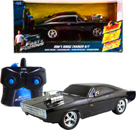 Jada Toys Fast & Furious 1970 Dodge Charger Τηλεκατευθυνόμενο Αυτοκίνητο Μαύρο