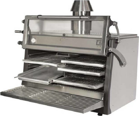 Pira Cuptor Cărbune de lemn 120 Lux Inox ED