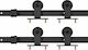 vidaXL Door Return Mechanism for Doors up to 200cm and 80kg Black