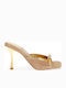 Jeffrey Campbell Bowzy Mules mit Dünn Hoch Absatz in Gold Farbe 0101003258