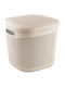 Viosarp Plastic Storage Basket with Lid Gray 15lt