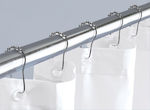 Kleine Wolke Boccia Metallic Bathroom Curtain Rings Silver 12pcs