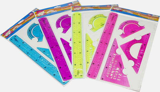 Groovy Set von 4 geometrischen Instrumenten Kunststoff (Μiverse Farben)