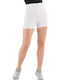 Women's Everyday Legging Shorts High Waisted & Push Up White
