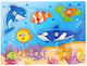 Wooden Kids Peg Puzzle Sea Animals JH22257 Marine Animals for 1+ Years 7pcs Johntoy