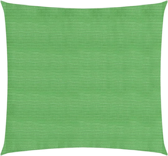 vidaXL Square Shade Sail Green With Hoop 4x4m 160gr/m² made of HDPE 160gr/m²