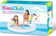 Sunclub Kinder Pool Aufblasbar 2-Ring-Einhorn mit Glitzer 99x99x50cm