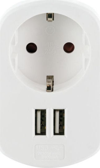 Schwaiger Charger Without Cable with 2 USB-A Ports Whites (LAD240532)