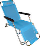 Campus Sunbed-Armchair Beach with Reclining 4 Slots Blue
