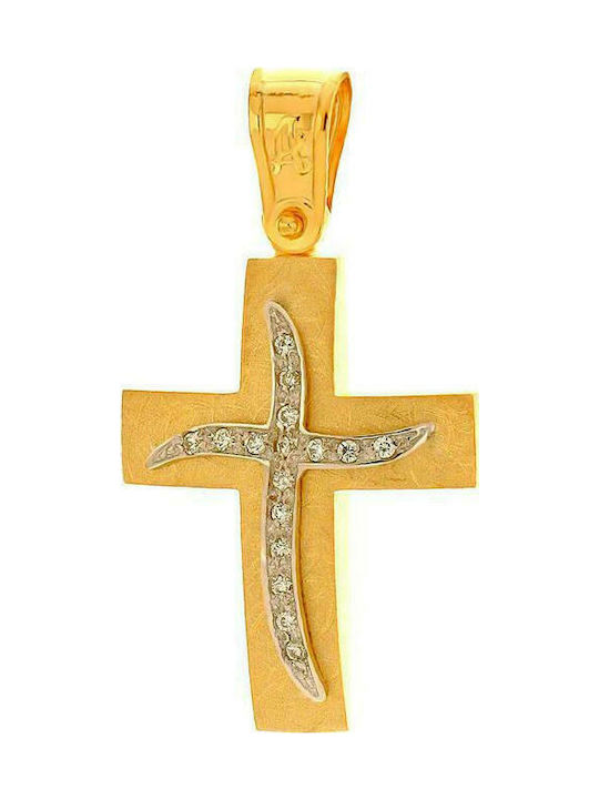 Q-Jewellery Damen Gold Kreuz 14K