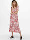 Only Sommer Midi Kleid Red Floral