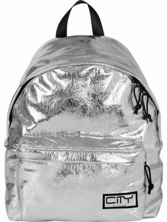 Lyc Sac Drop Chic Silver School Bag Backpack Junior High-High School Silver 24Liters