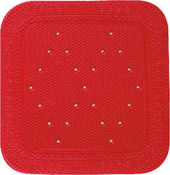 Kleine Wolke Calypso Shower Mat with Suction Cups Red 55x55cm