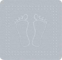 Kleine Wolke Foot Shower Mat with Suction Cups Gray 55x55cm