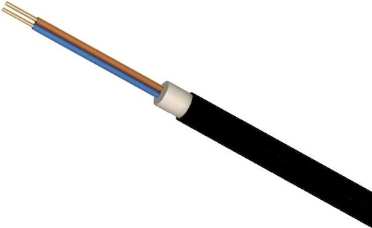Elmark Netzkabel Typ NYY mit Kabeleigenschaften 2x1.5mm² in Schwarz Länge 1m