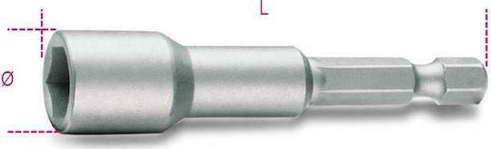 Beta Magnetische Μυτοκάρυδο 1/4" 862F Magnetisch Nuss Sechskant mit Vierkant-Antrieb 1/4" Durchmesser 13mm 1Stück 13 mm