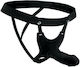 XR Size Matters Hollow Silicone Dildo Strap On Harness with Dildo in Black Color