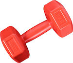 X-FIT Πλαστικοποιημένο Βαράκι Hexagon Dumbbell 1 x 2kg