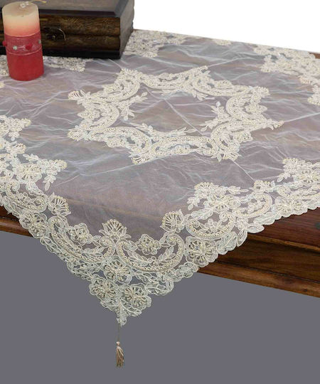 Silk Fashion Салфетки с дантела YL135-128A Χρυσό Прозрачен 50x50cm