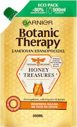 Garnier Botanic Therapy Honey Treasures Eco Pack Refill Shampoos Reconstruction/Nourishment & Hydration for Fragile, Αντι-Θραύση Hair 500ml Garnier Botanic Therapy Honey Treasures Eco Pack Refill Shampoos Reconstruction/Nourishment & Hydration for Fragile, Αντι-Θραύση Hair 500ml