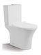 Gloria Dora Rimless Floor-Standing Toilet with Floor Trap that Includes Soft Close Cover White