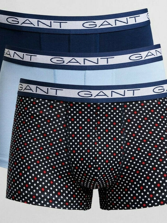 Gant Ανδρικά Μποξεράκια Μπλε 3Pack
