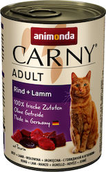 Animonda Carny Adult Nasses Katzenfutter für Katze in Dose mit Lamm und Rindfleisch 400gr