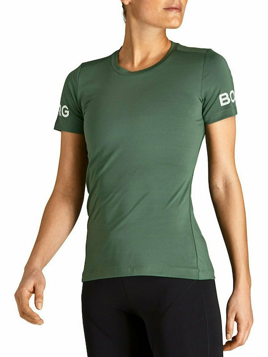 Björn Borg Women's Athletic T-shirt Green
