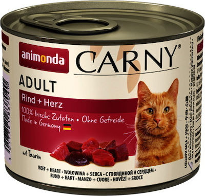 Animonda Carny Adult Wet Food for Adult Cats In Can with Beef 1pc 200gr