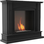 Kratki February Tuv Indoor Floor Bioethanol Fireplace Black 112x32.5x96.2cm