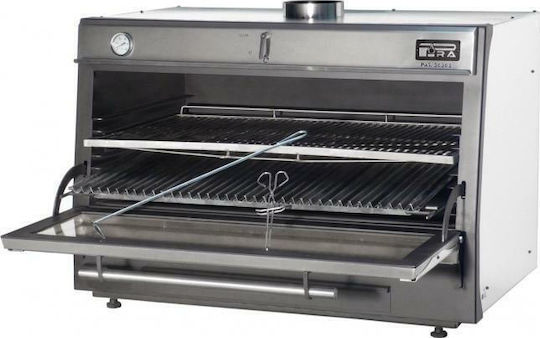 Pira 120 Lux Inox Charcoal Oven with Grill 1065x625 mm