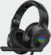 Onikuma K19 Peste ureche Gaming Headset cu conexiune USB / 2x3,5mm Negru