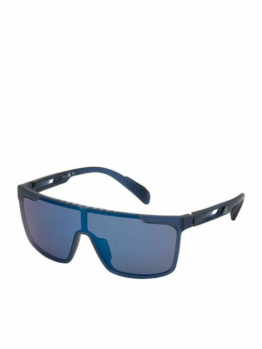 adidas Men's Sunglasses with Blue Plastic Frame SP0020 92V