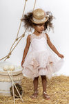 Baby u Rock Tamara Nude Tulle Baptism Outfit with Hair Accessories & Dress 2pcs